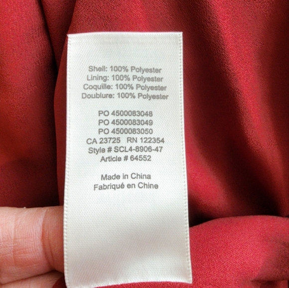 ARITIZA WILFRED BRICK COLOR PLEATED DRESS V NECK A-LINE SZ MEDIUM - Picture 5 of 13